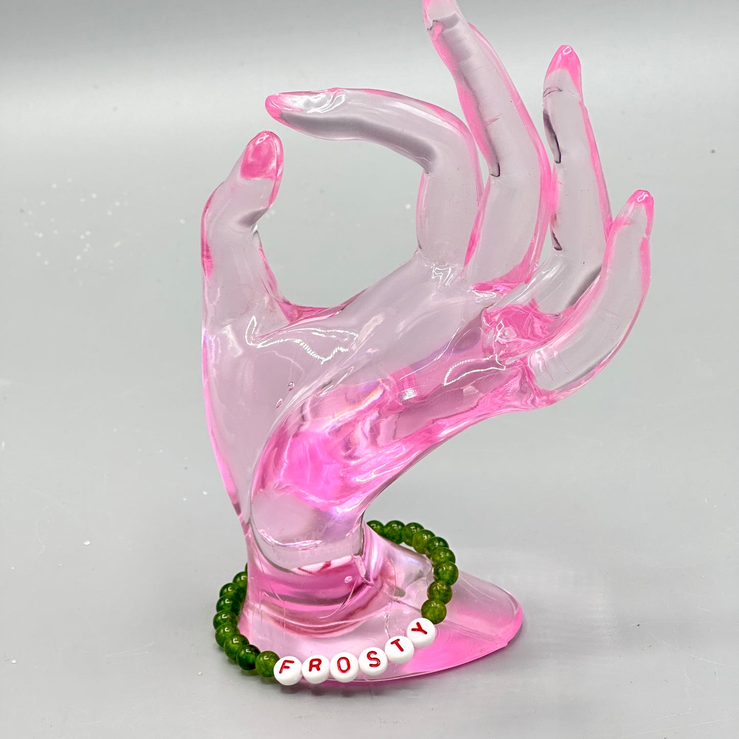 Christmas Frosty Beaded Stretch Bracelet