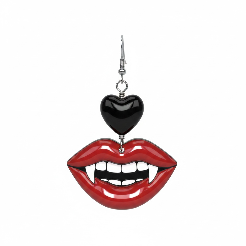 Vampire And Onyx Earrings