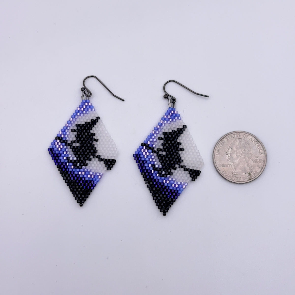 Purple Witch Seed Bead Earrings