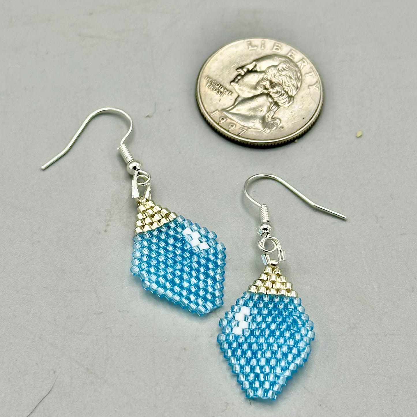 Blue Christmas Lights Earrings