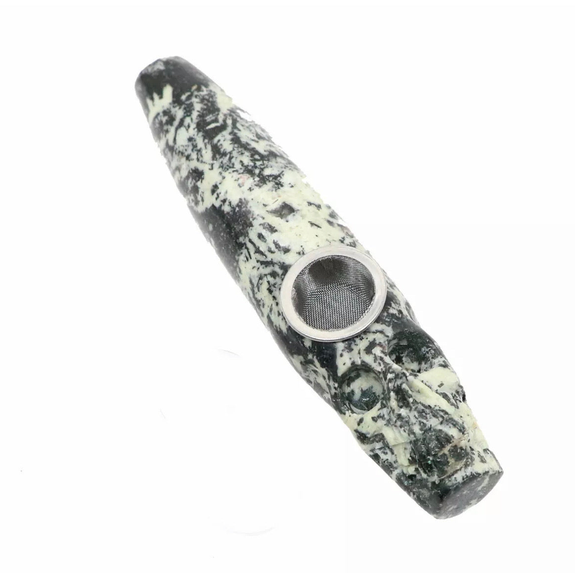 Fireworks Stone Skull gemstone Smoking Pipe