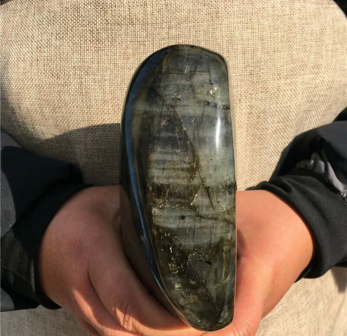 Natural labradorite gemstone quartz mineral crystal spectrolite