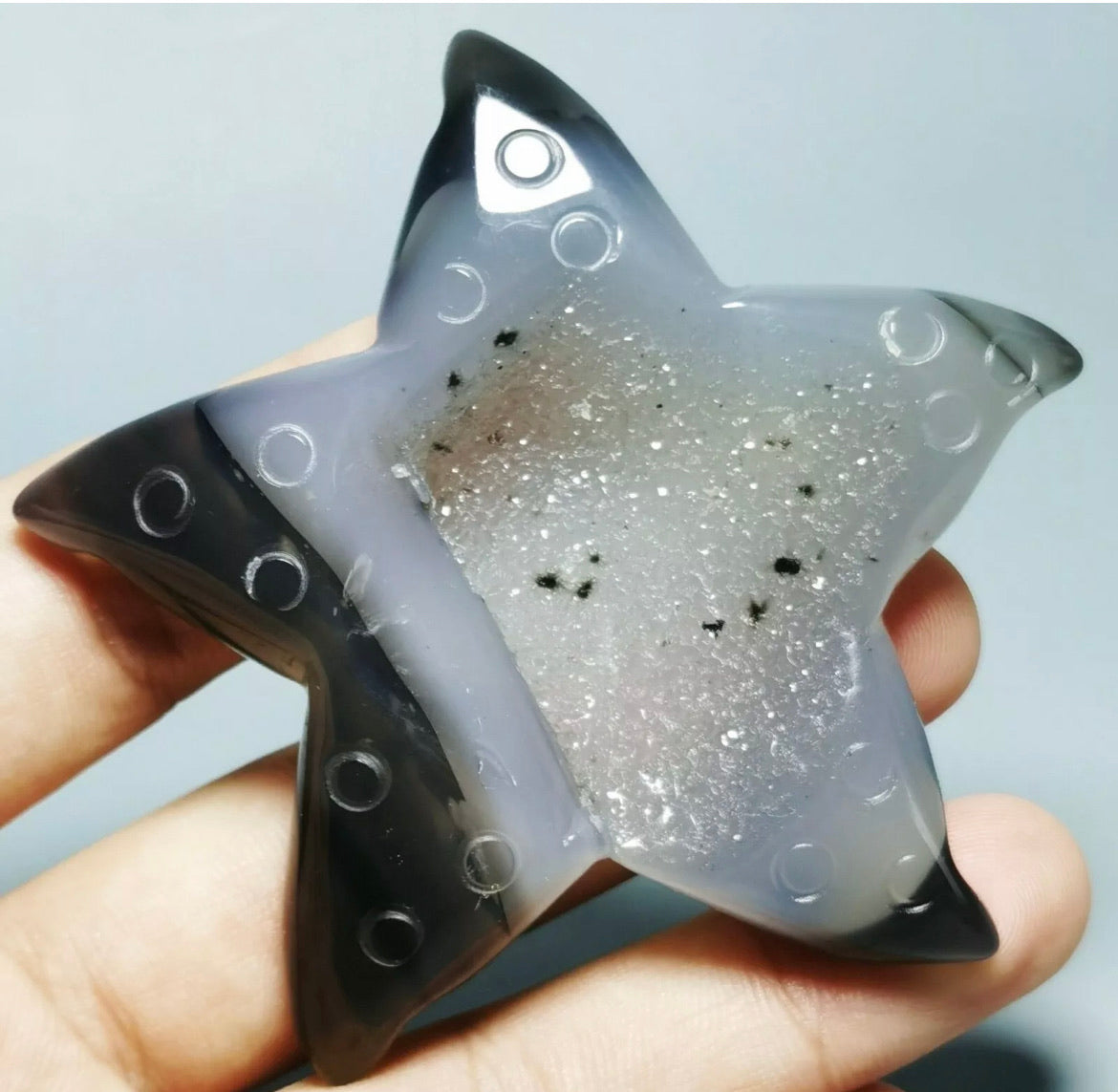 Natural Geode Agate Starfish