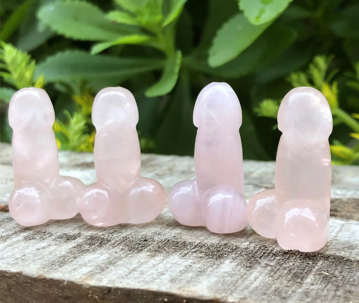 Natural Rose Quartz gemstone Penis (Mini) LDE Affinity Jewelry Natural Rose Quartz gemstone Penis (Mini) LDE Affinity Jewelry