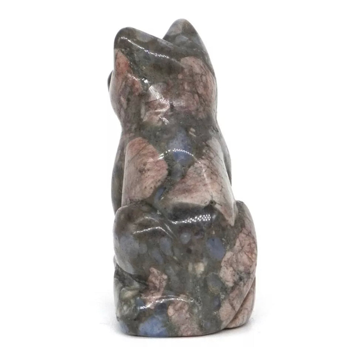 Natural Llanite blue Opal Gemstone Kitty Cat