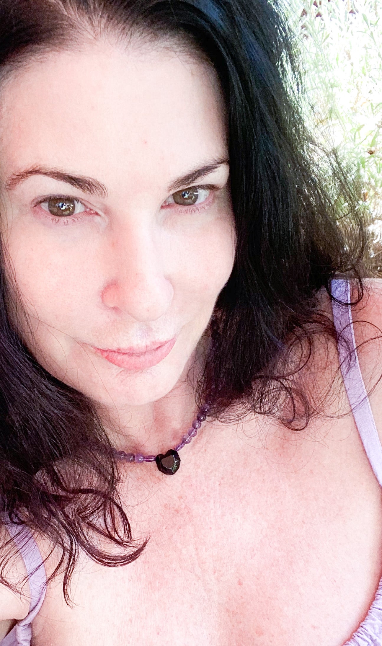 African Tourquoise and Onyx Heart Necklace