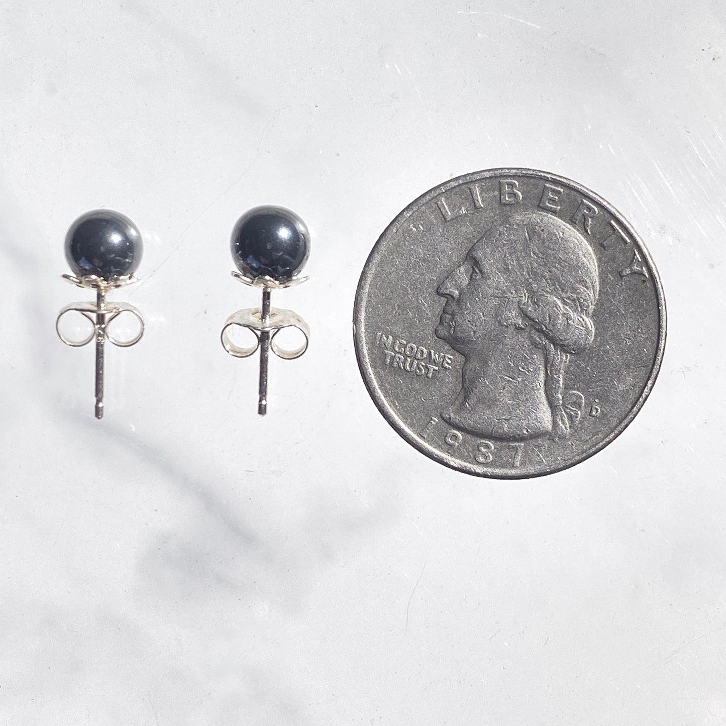 Hematite gemstone Stud Earrings