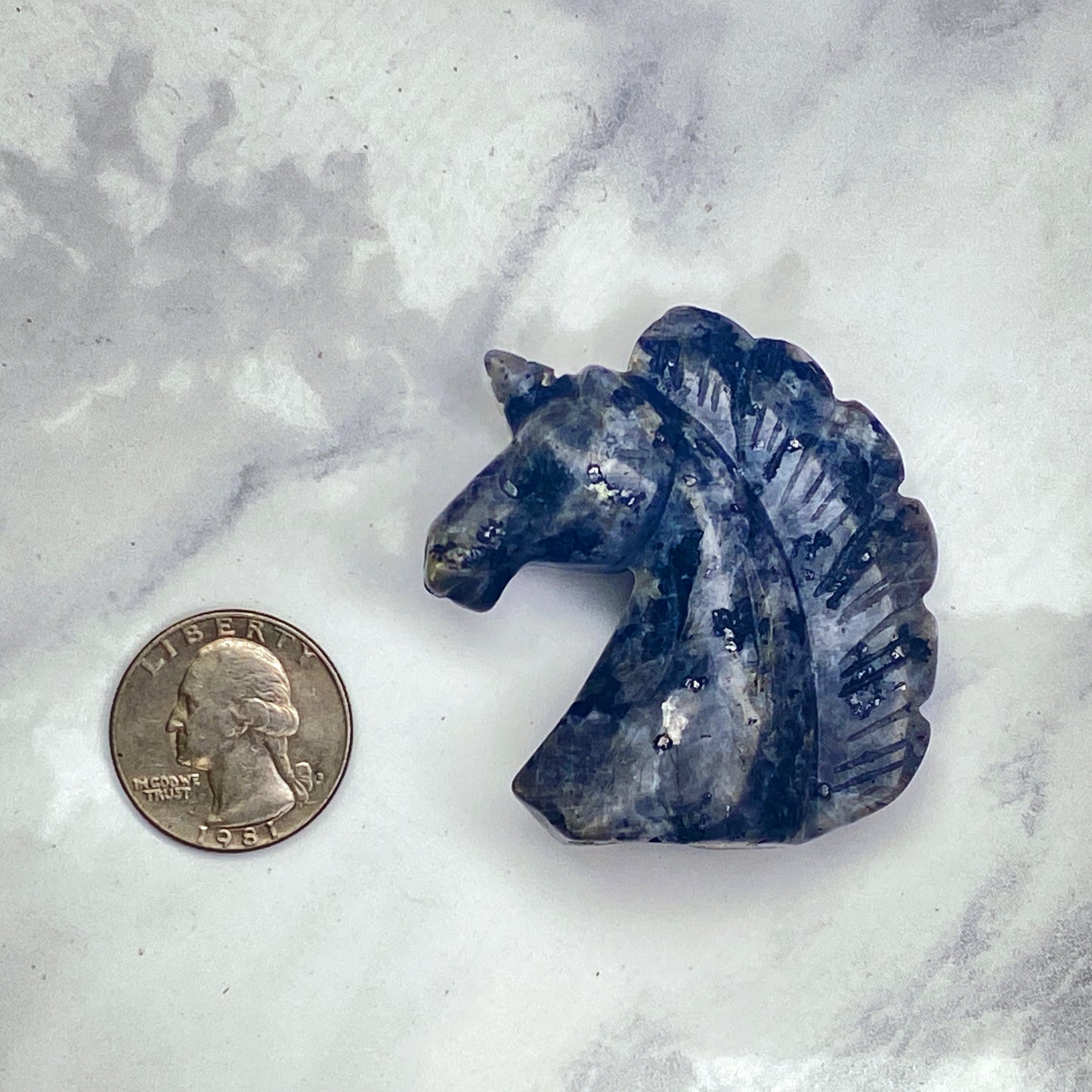 Natural Larvikite Unicorn