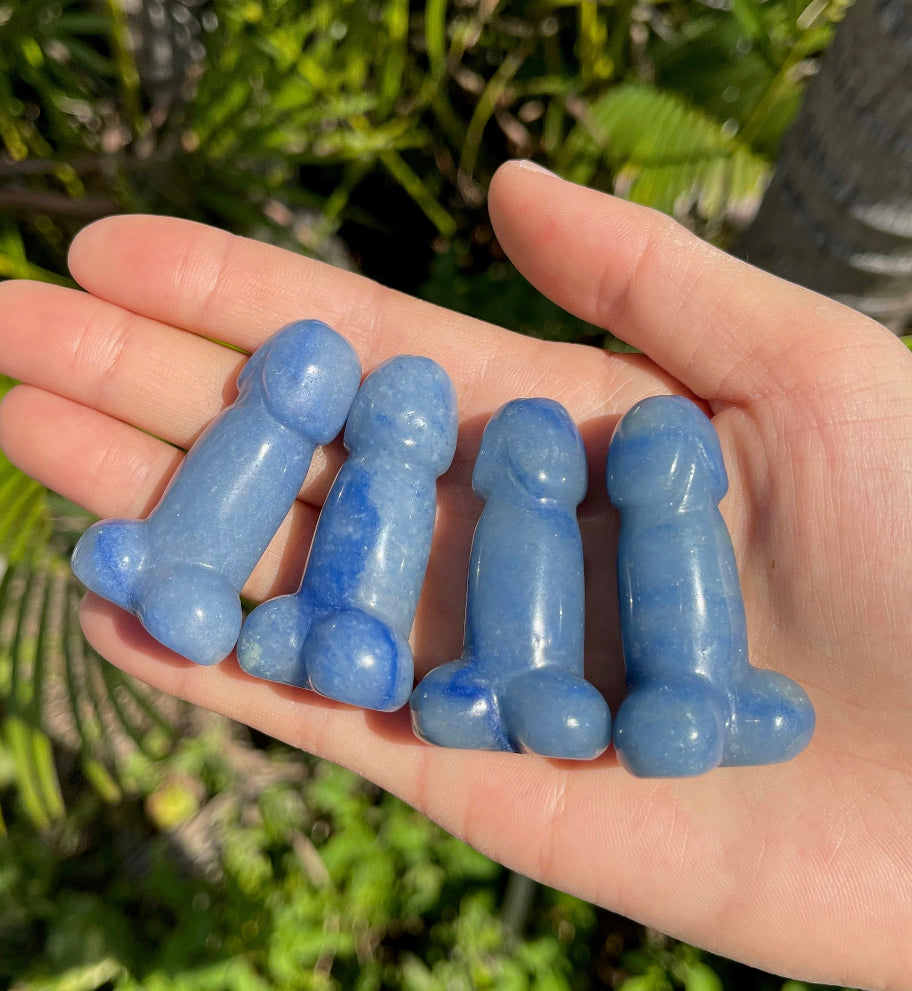 Natural Blue Aventurine gemstone Penis Crystal LDE Affinity Jewelry Natural Blue Aventurine gemstone Penis Crystal LDE Affinity Jewelry