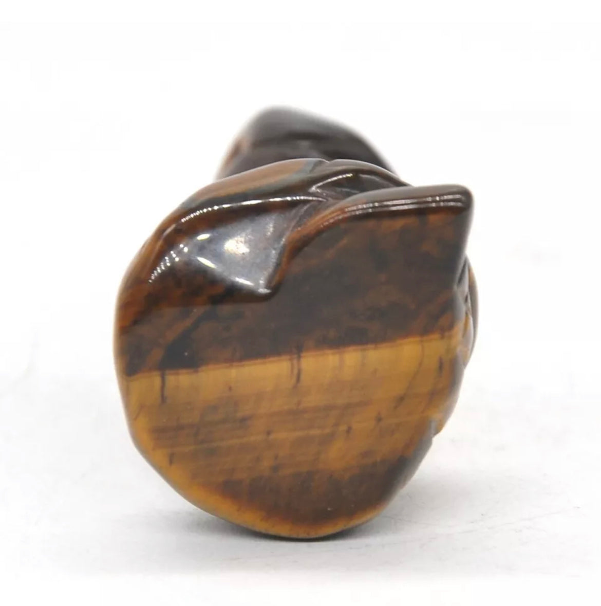 Natural Tiger Eye Crystal Snake Figurine