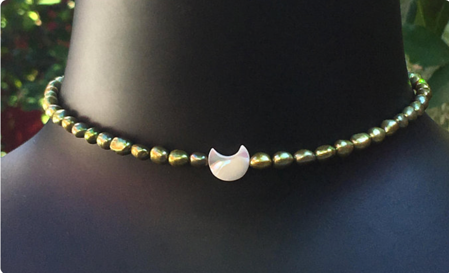 Cathy's Pearl and Mother of Pearl Choker