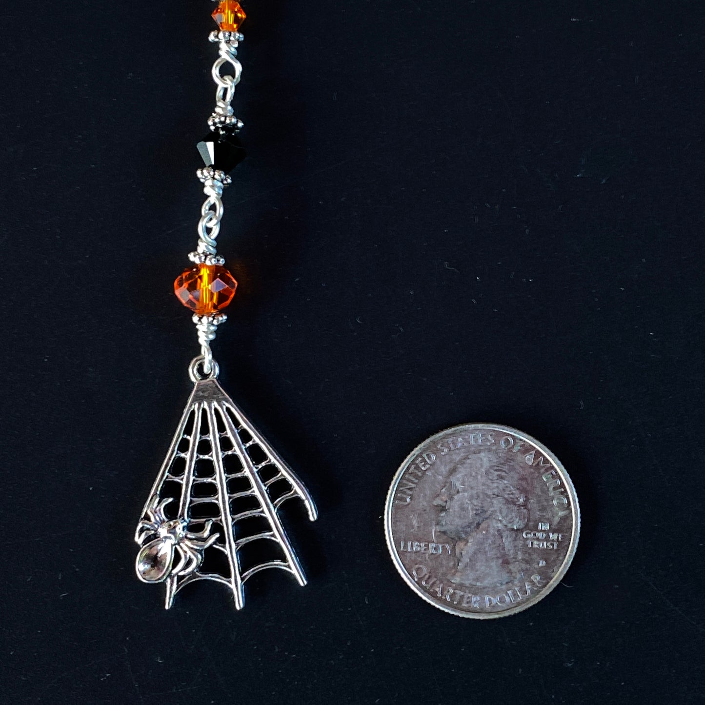 Halloween Spider Web Necklace