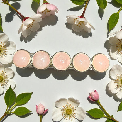 Gemstone French Hair Barrette