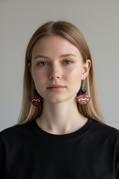 Vampire And Onyx Earrings