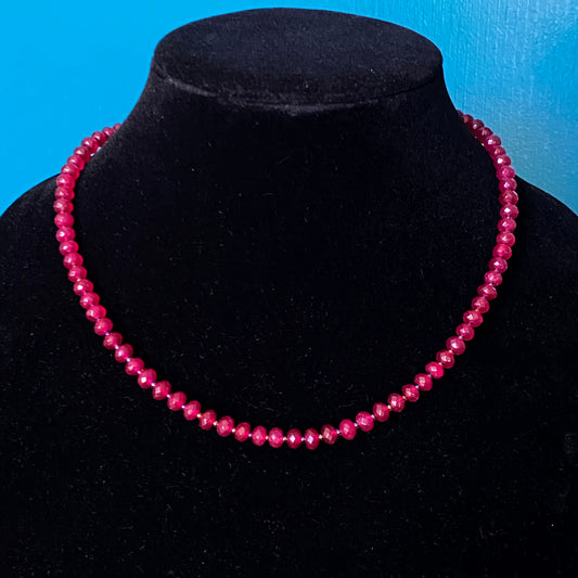 Red Jade Candy Necklace