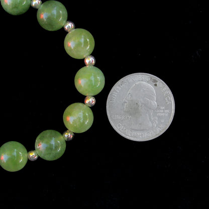 Genuine Peridot gemstone stretch Bracelet with 14kt golf fill