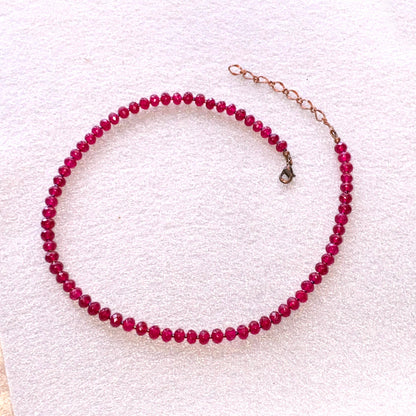 Red Jade Candy Necklace