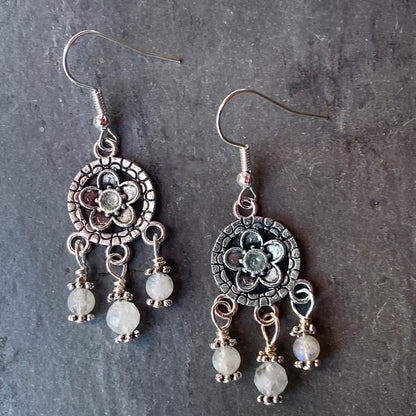 Moonstone Chandelier earrings