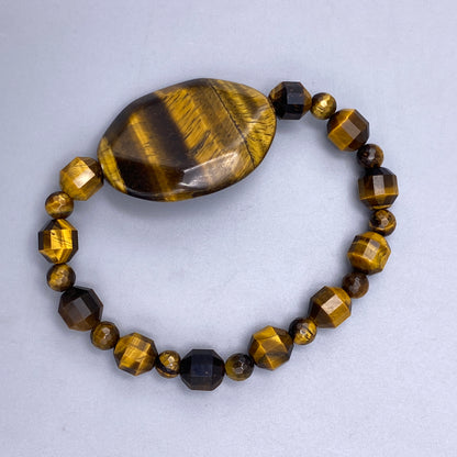 Tiger Eye Gemstone Beaded Bracelet