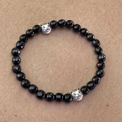 Onyx and Kitty Bracelet