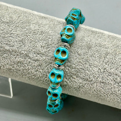 Light Blue Skulls Bracelet