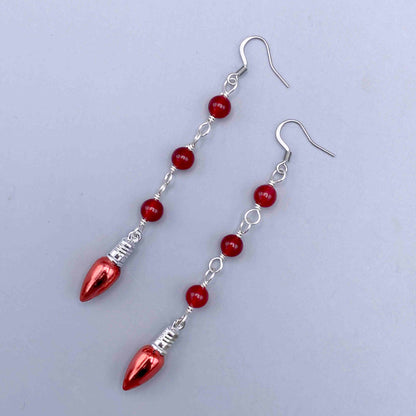 Red Christmas Lights Earrings