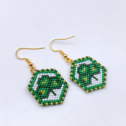 Clover Seed Bead Earrings