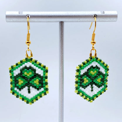 Clover Seed Bead Earrings