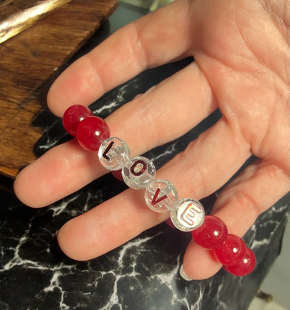 Red Jade Love Bracelet