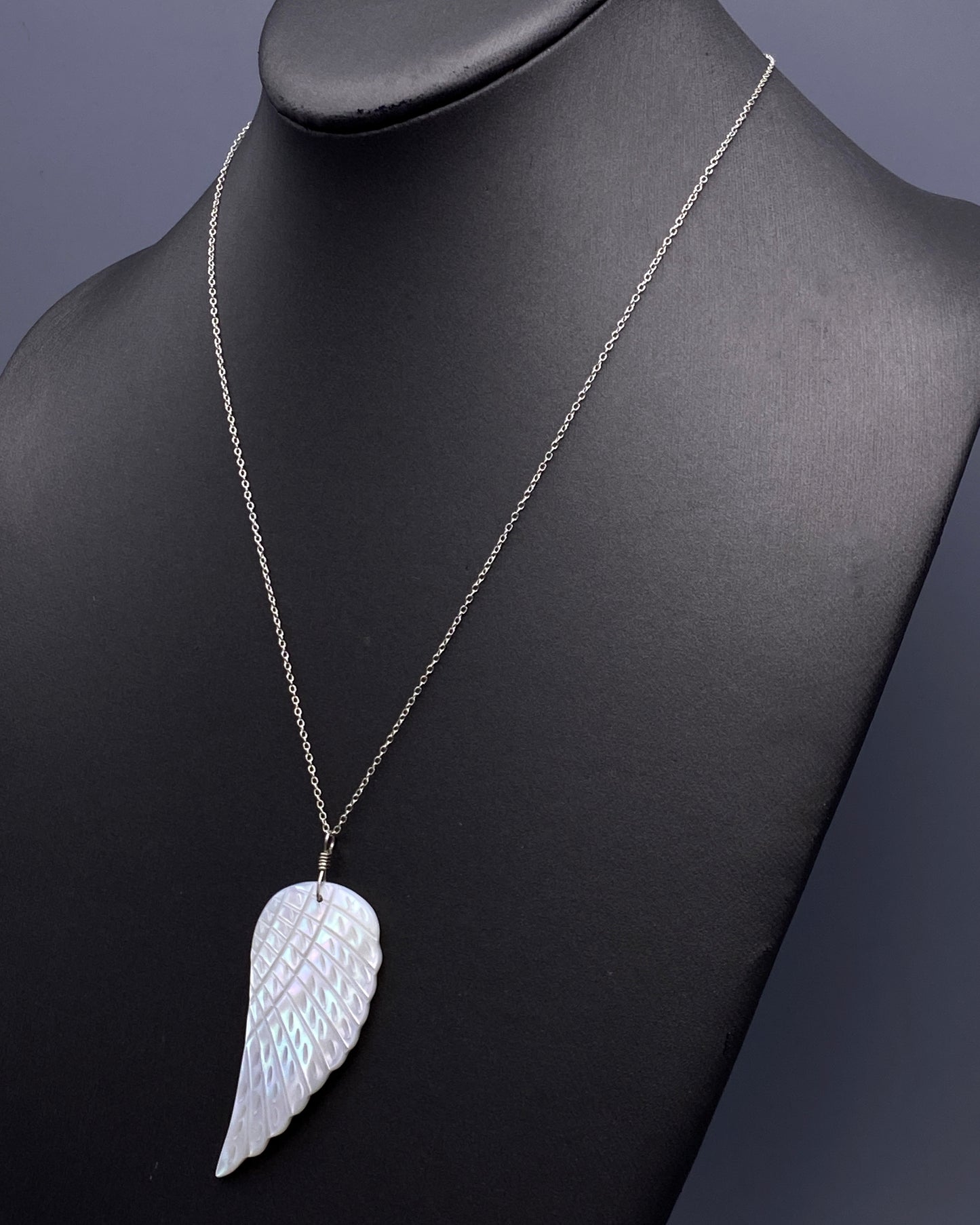 Mother of Pearl Wing Pendant necklace