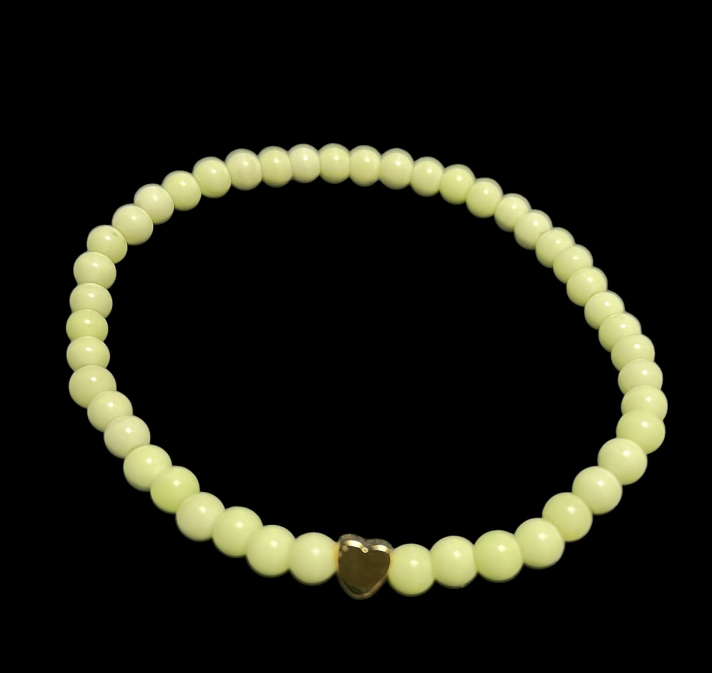 Yellow Chrysoprase beaded stretch bracelet