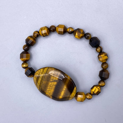 Tiger Eye Gemstone Beaded Bracelet