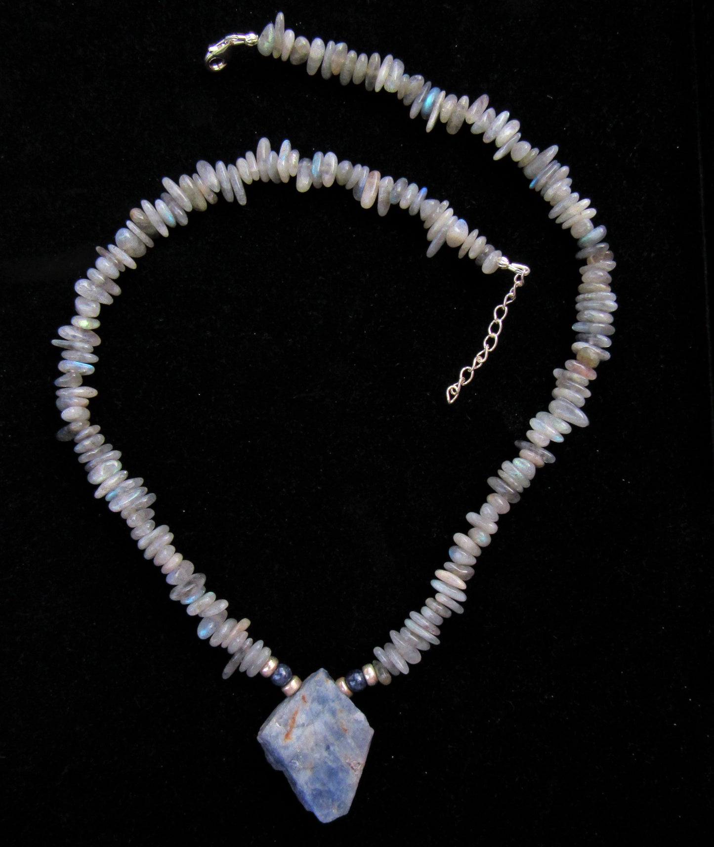 Blue Sapphire and Labradorite Necklace