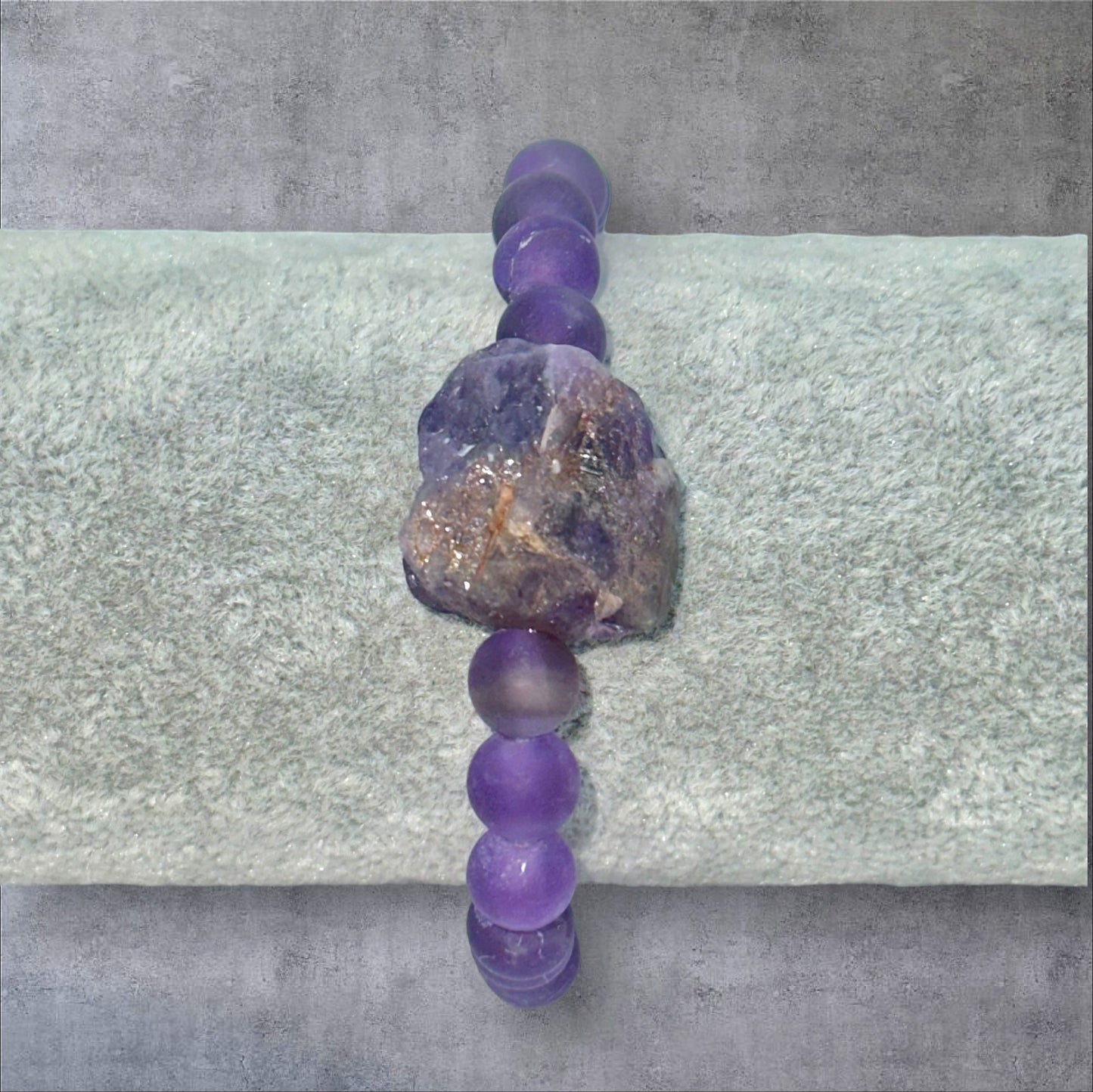 Raw Amethyst Beaded Bracelet