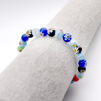 Millefiori flower Glass Bracelet