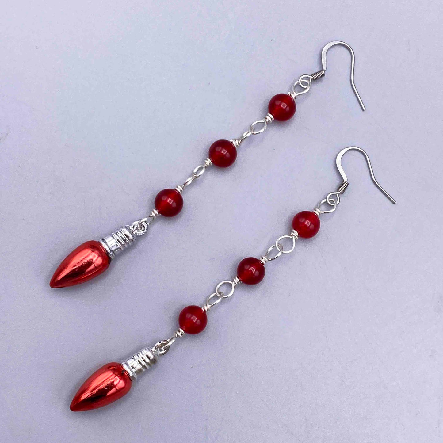 Red Christmas Lights Earrings