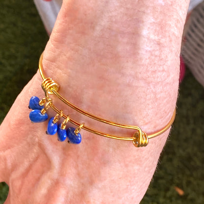 Lapis Lazuli Heart Bangle