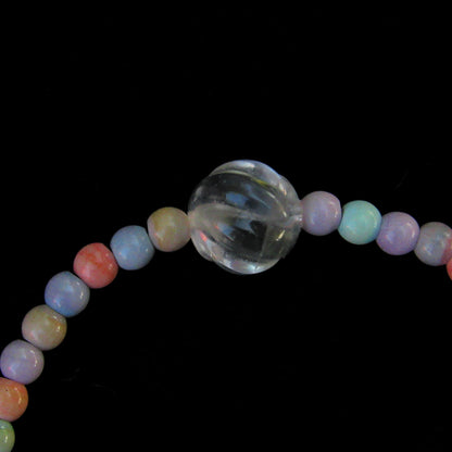 Alashan Agate and Rose Quartz gemstone Bracelet