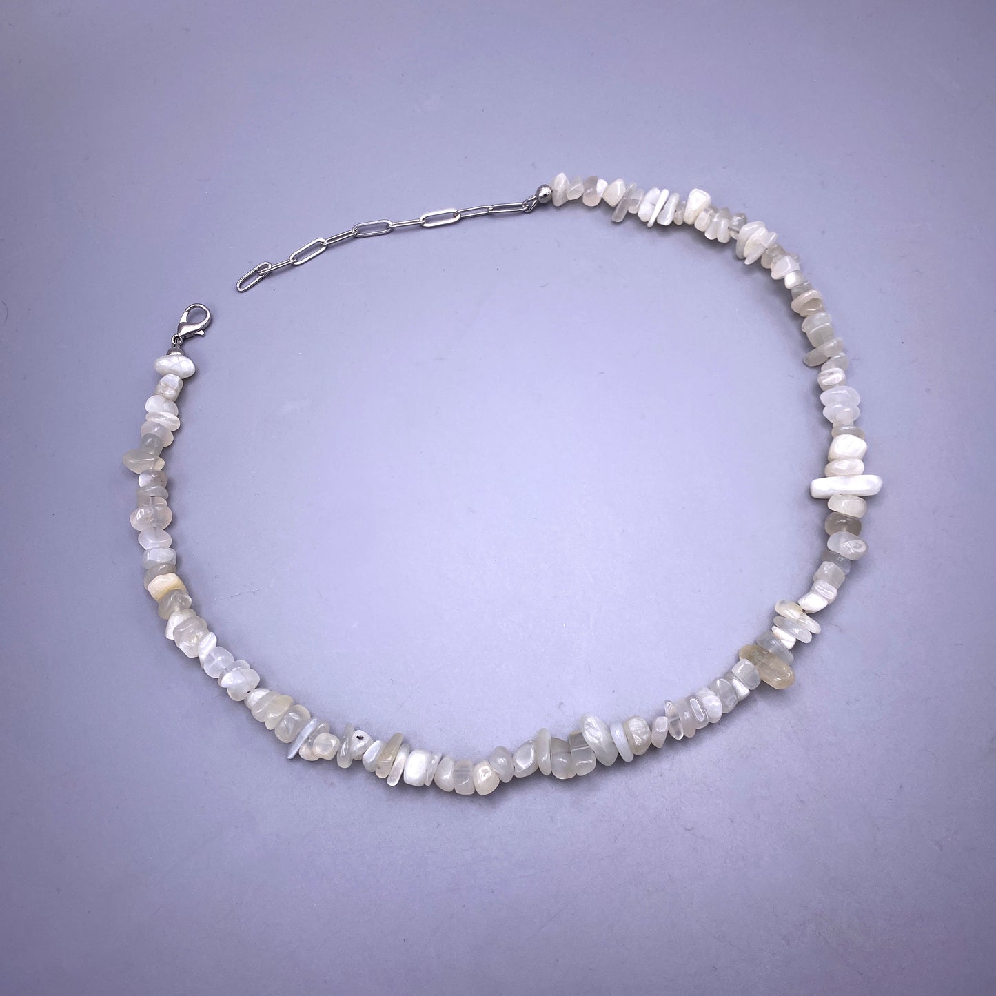 Moonstone Gemstone Chip Necklace