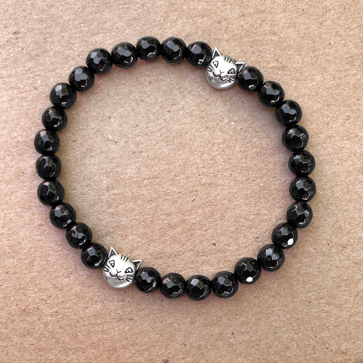 Onyx and Kitty Bracelet