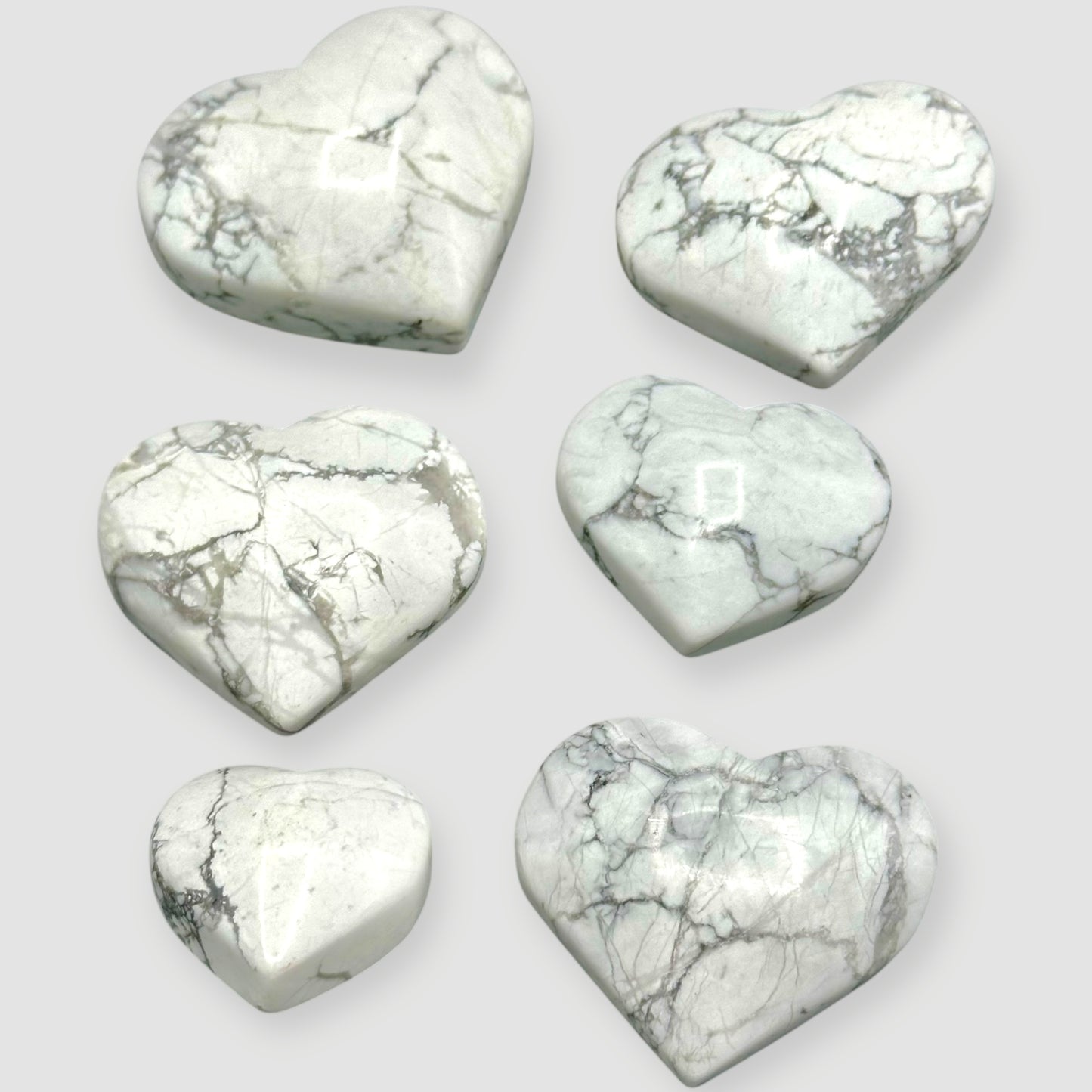 Howlite Hearts