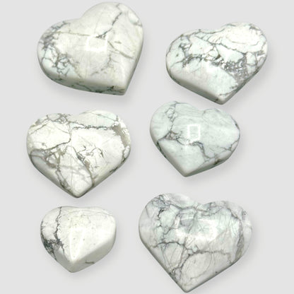 Howlite Hearts