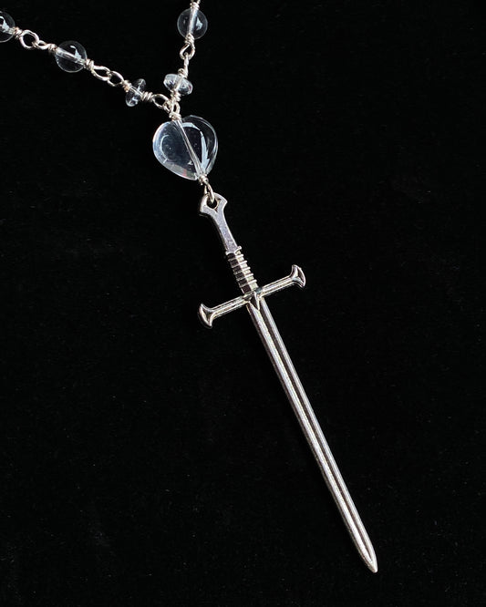 Quartz and Dagger Necklace