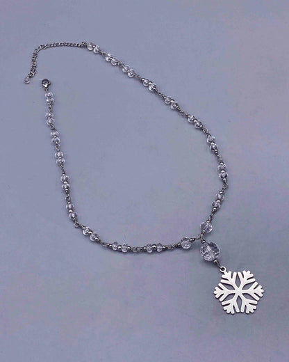 Snowflake and Quartz necklace