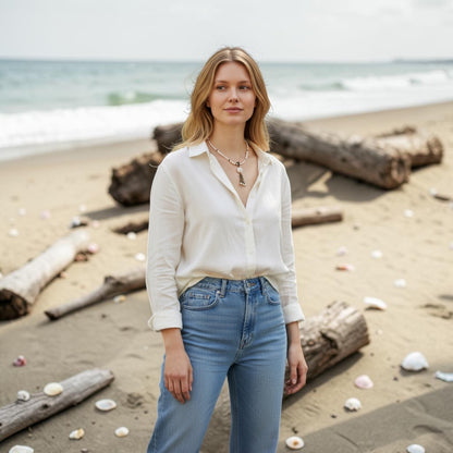 Beachy Shell and Pearl necklace