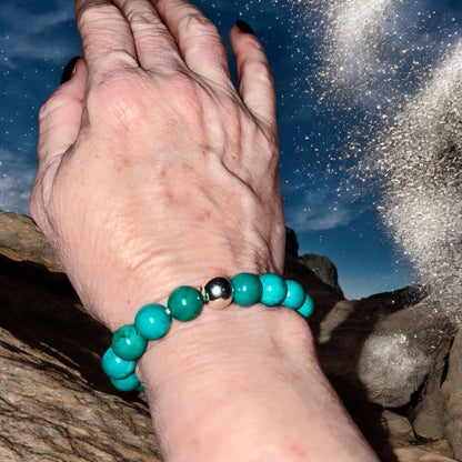 Turquoise gemstone and Sterling Silver Bracelet