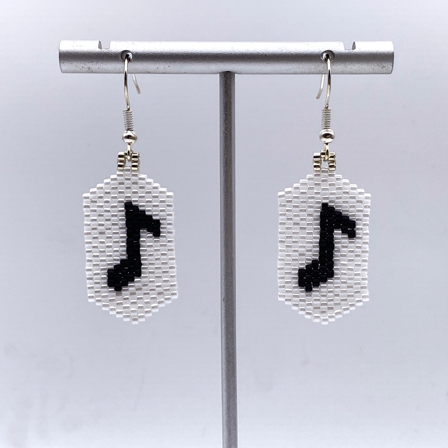 Music Note Seed Bead Earrings