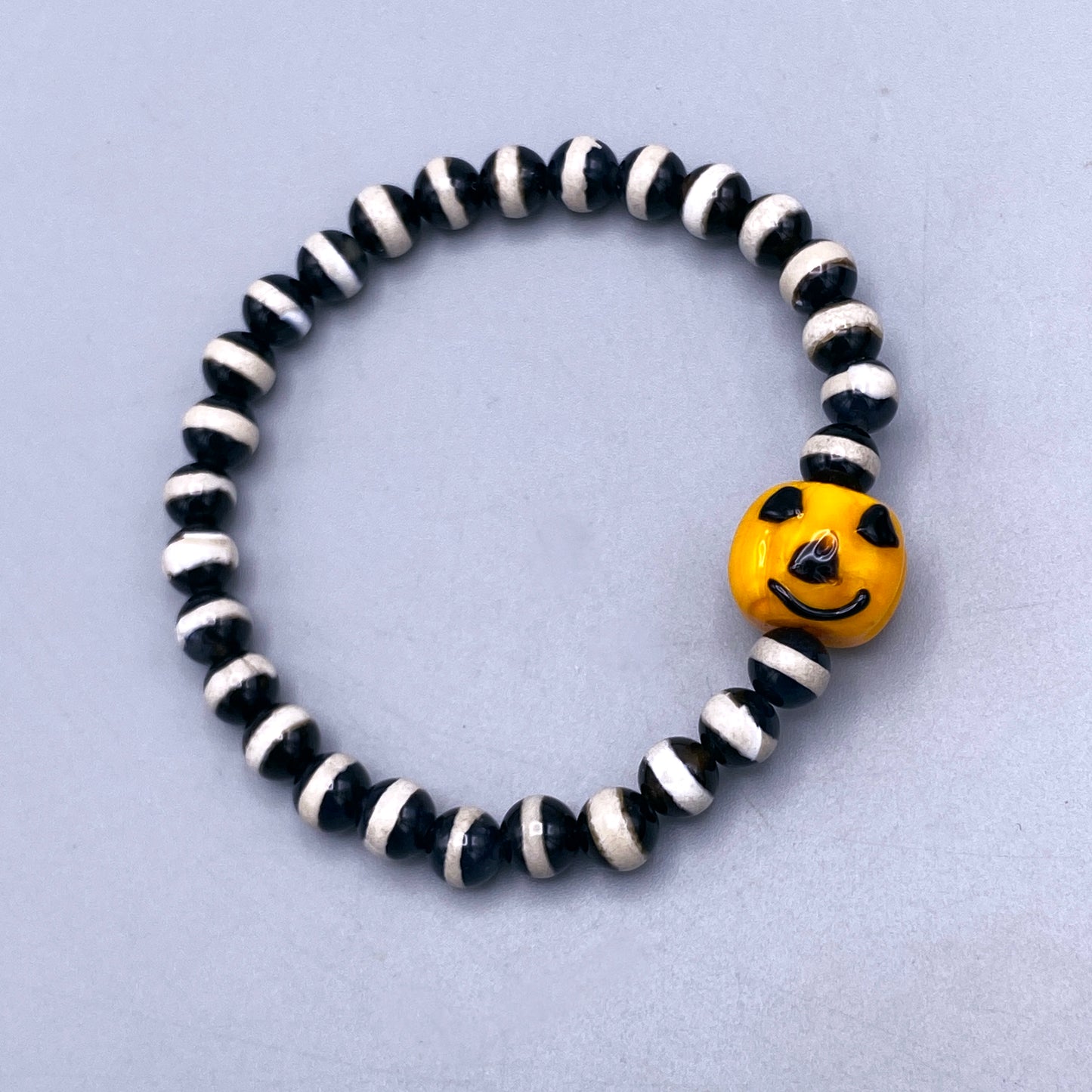 Pumpkin and Agate Bracelet