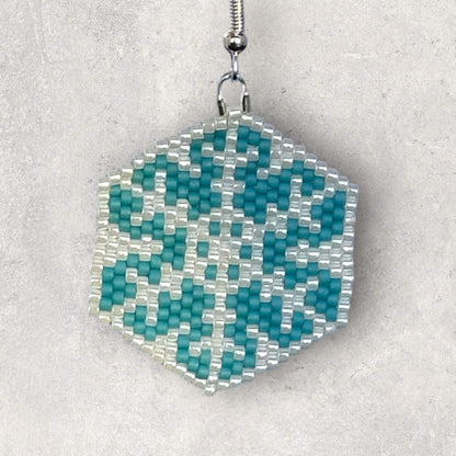 Snowflake Seed Bead Earrings