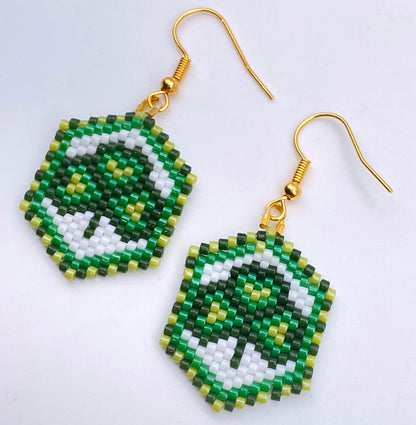 Clover Seed Bead Earrings